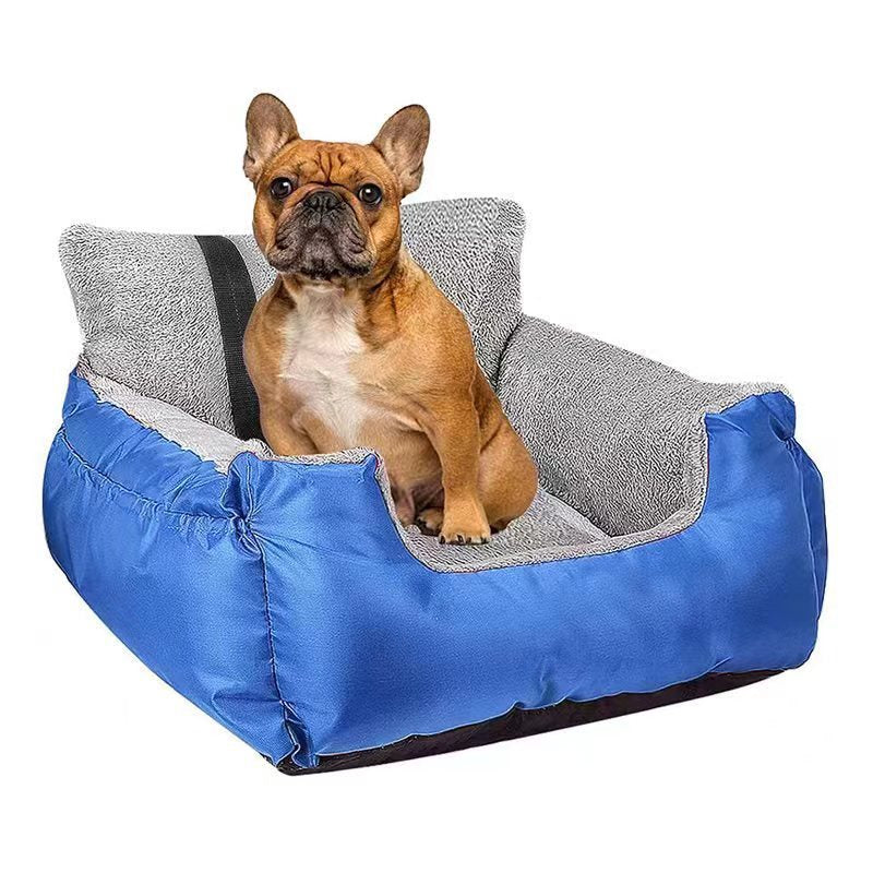 Pet Car Booster Seat with Pockets and Adjustable Leash