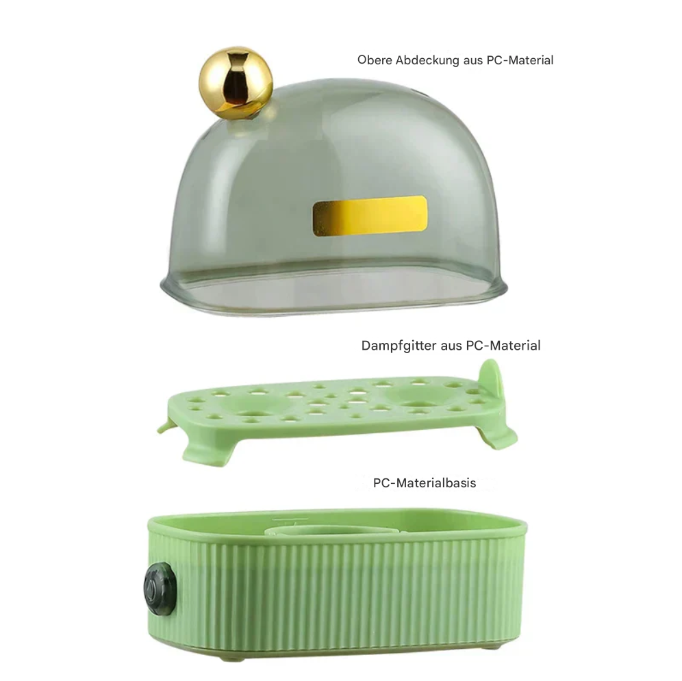 Compact Easy Use Double Egg Poacher Set