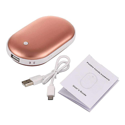 Compact Rechargeable Power Bank with Hand Warmer