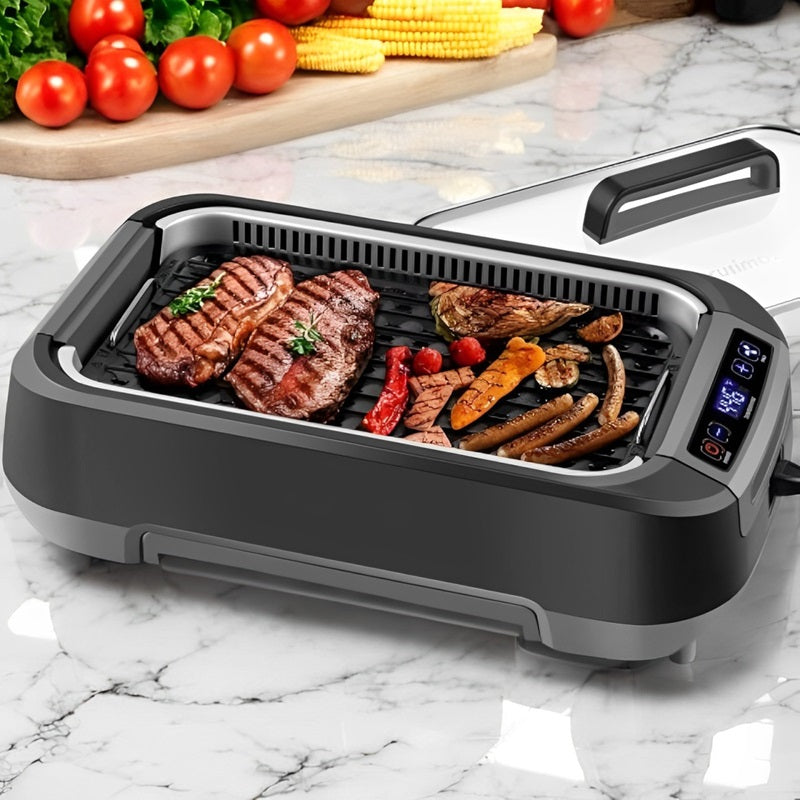 Non Stick Indoor Electric BBQ Grill - Luxicro
