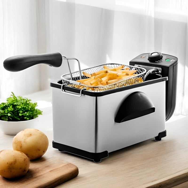 Large Digital Fryer with Variable Heat Setting - Luxicro