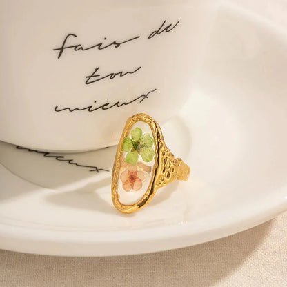 Lovely Blossom Adjustable Band Ring