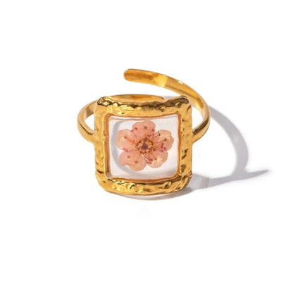 Lovely Blossom Adjustable Band Ring