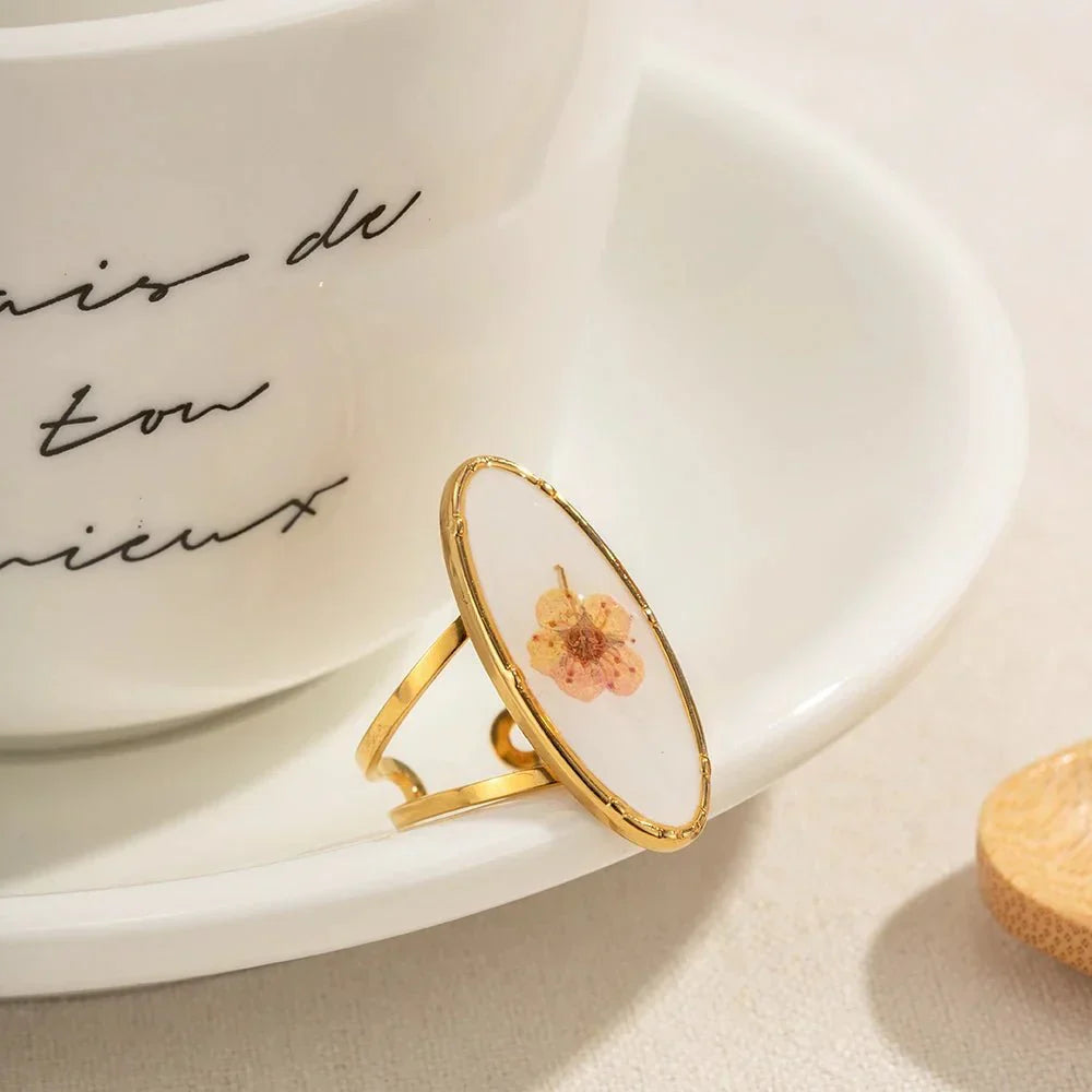 Lovely Blossom Adjustable Band Ring