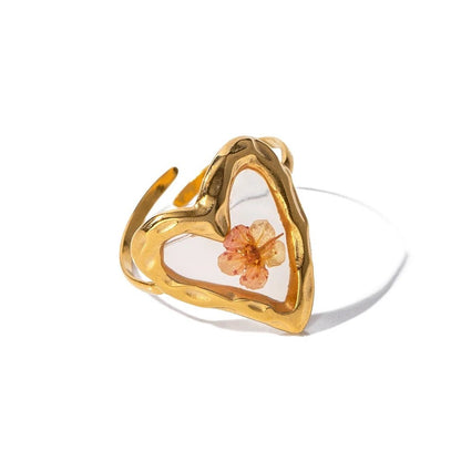 Lovely Blossom Adjustable Band Ring - Luxicro