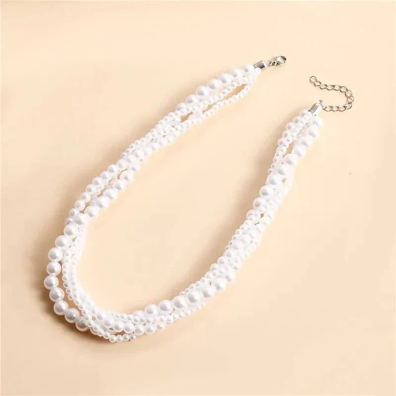 Dainty Freshwater Pearl Chain Choker Necklace