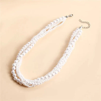 Dainty Freshwater Pearl Chain Choker Necklace