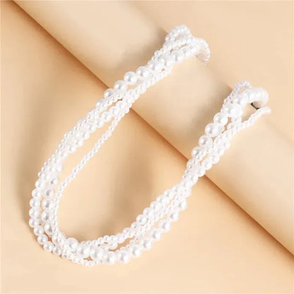 Dainty Freshwater Pearl Chain Choker Necklace