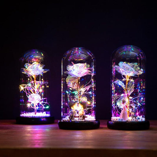 Beautiful Love LED Rose in Glass vase - Luxicro