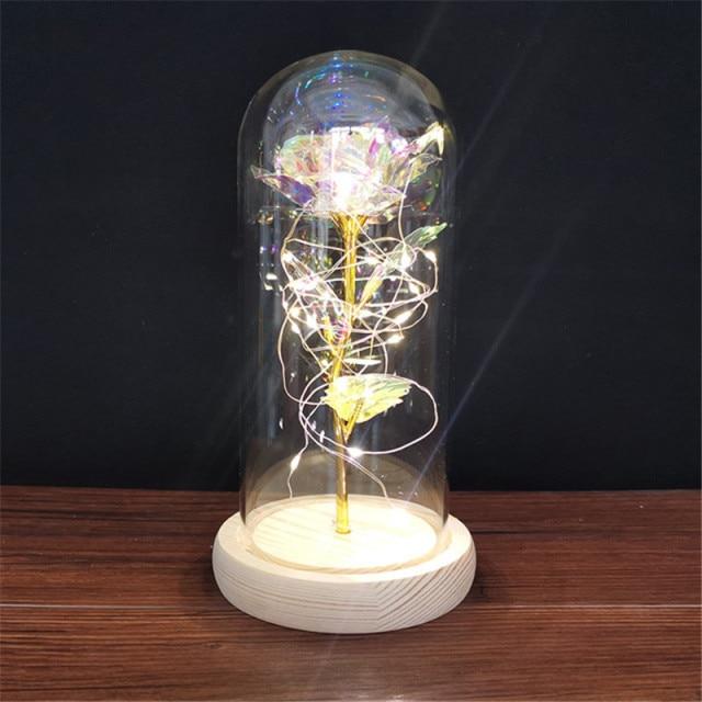 Beautiful Love LED Rose in Glass vase