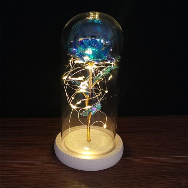 Beautiful Love LED Rose in Glass vase