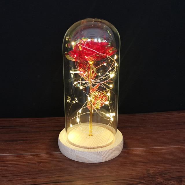 Beautiful Love LED Rose in Glass vase