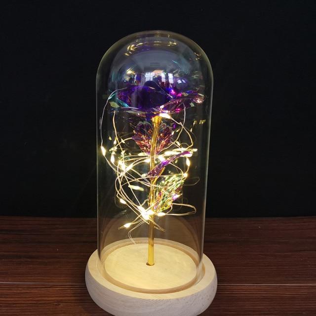 Beautiful Love LED Rose in Glass vase