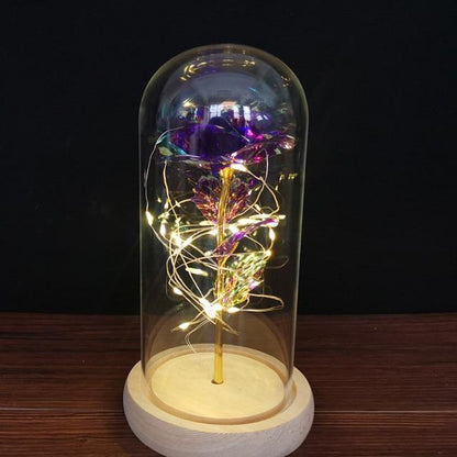 Beautiful Love LED Rose in Glass vase