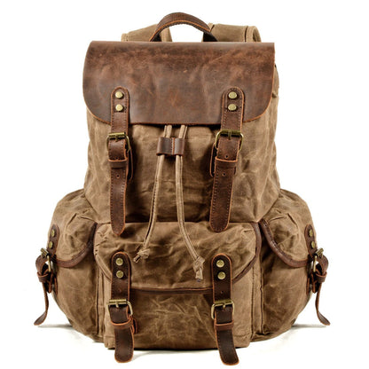 Tough Water-Resistant Leather Backpack - Luxicro