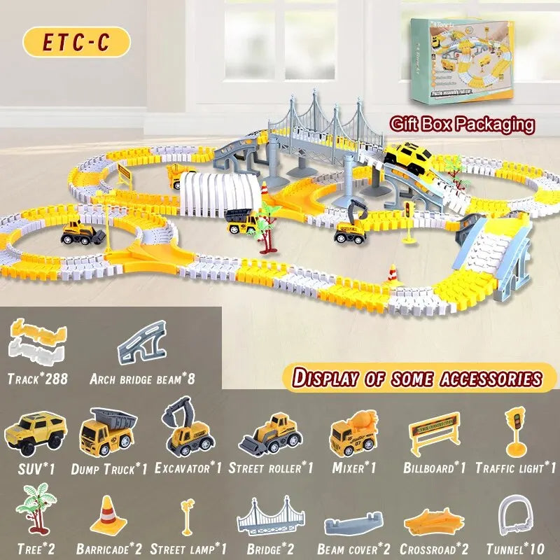 Fast Car Racing Track Toy Set