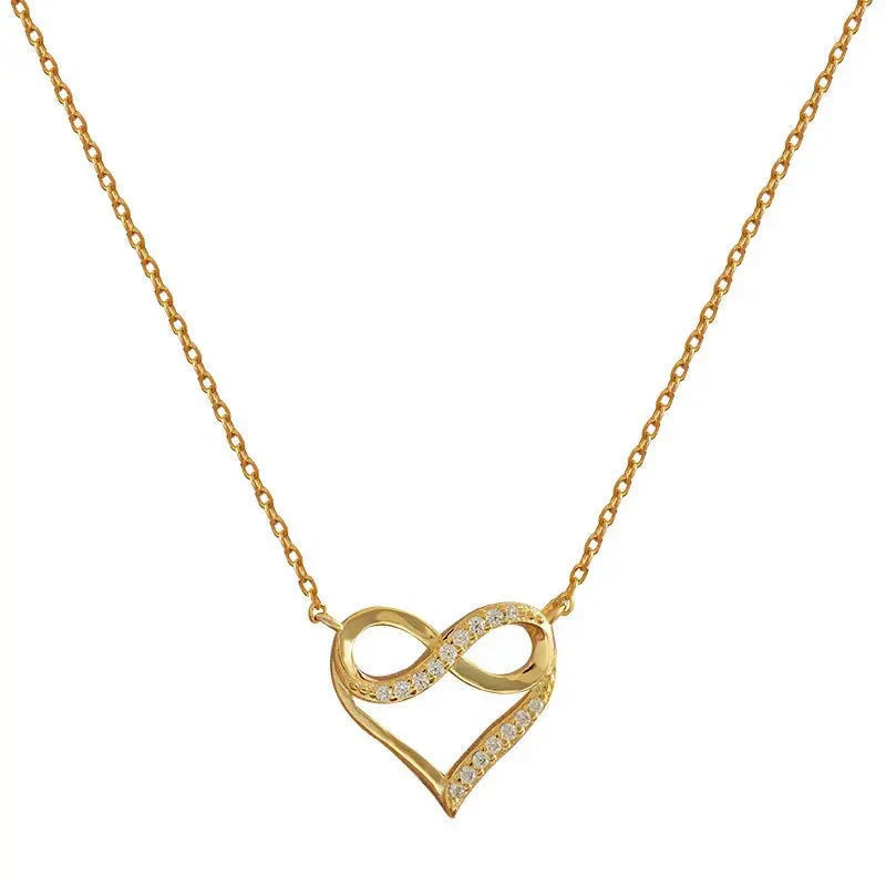 Elegant Heart Shaped Infinity Necklace