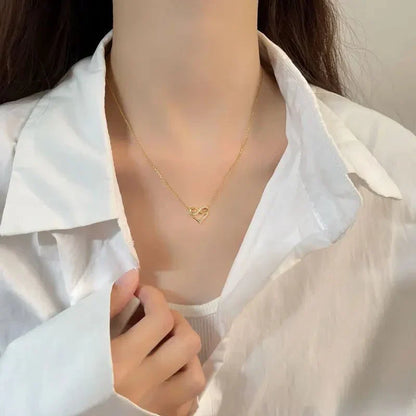 Elegant Heart Shaped Infinity Necklace - Luxicro
