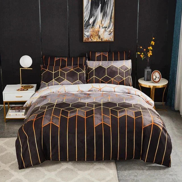 Cozy Patterned Bedding Set - Breathable and Plush