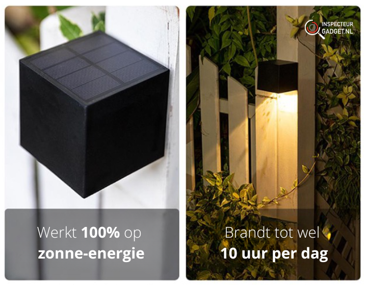 Outdoor Solar Powered LED Cube Wall Lights - Luxicro