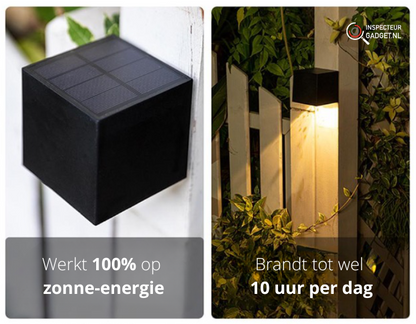 Outdoor Solar Powered LED Cube Wall Lights - Luxicro