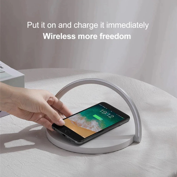Compact LED Table Lamp with USB Charging Station