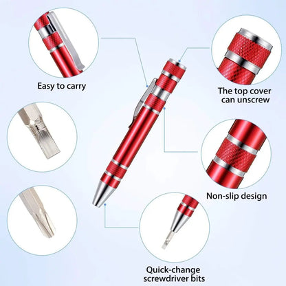 Portable 8-in-1 Pocket Tool Kit
