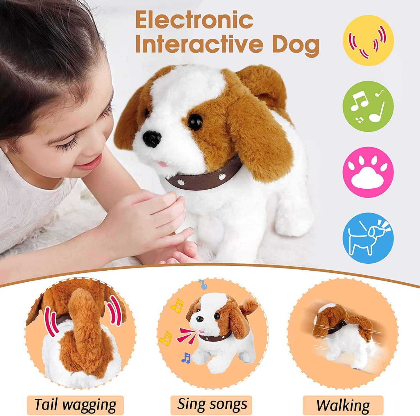 Fun Interactive Plush Dog Toy