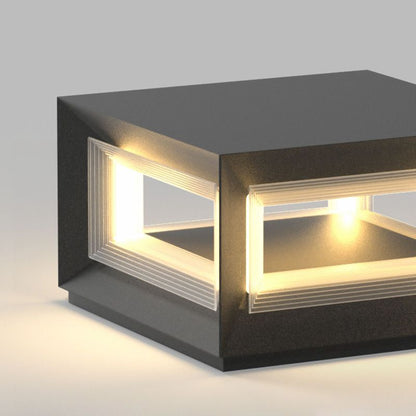 Stylish Solar Powered Metal LED Garden Light Cube