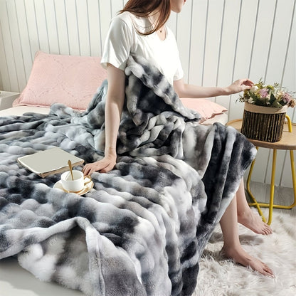 Cozy Plush Throw Blanket for Bed and Outdoor Use
