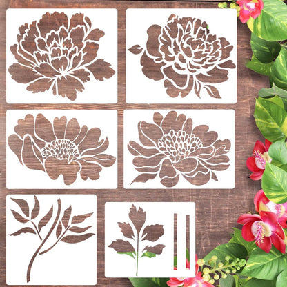 Big Floral Wall Stencil Kit - Outdoor Decor
