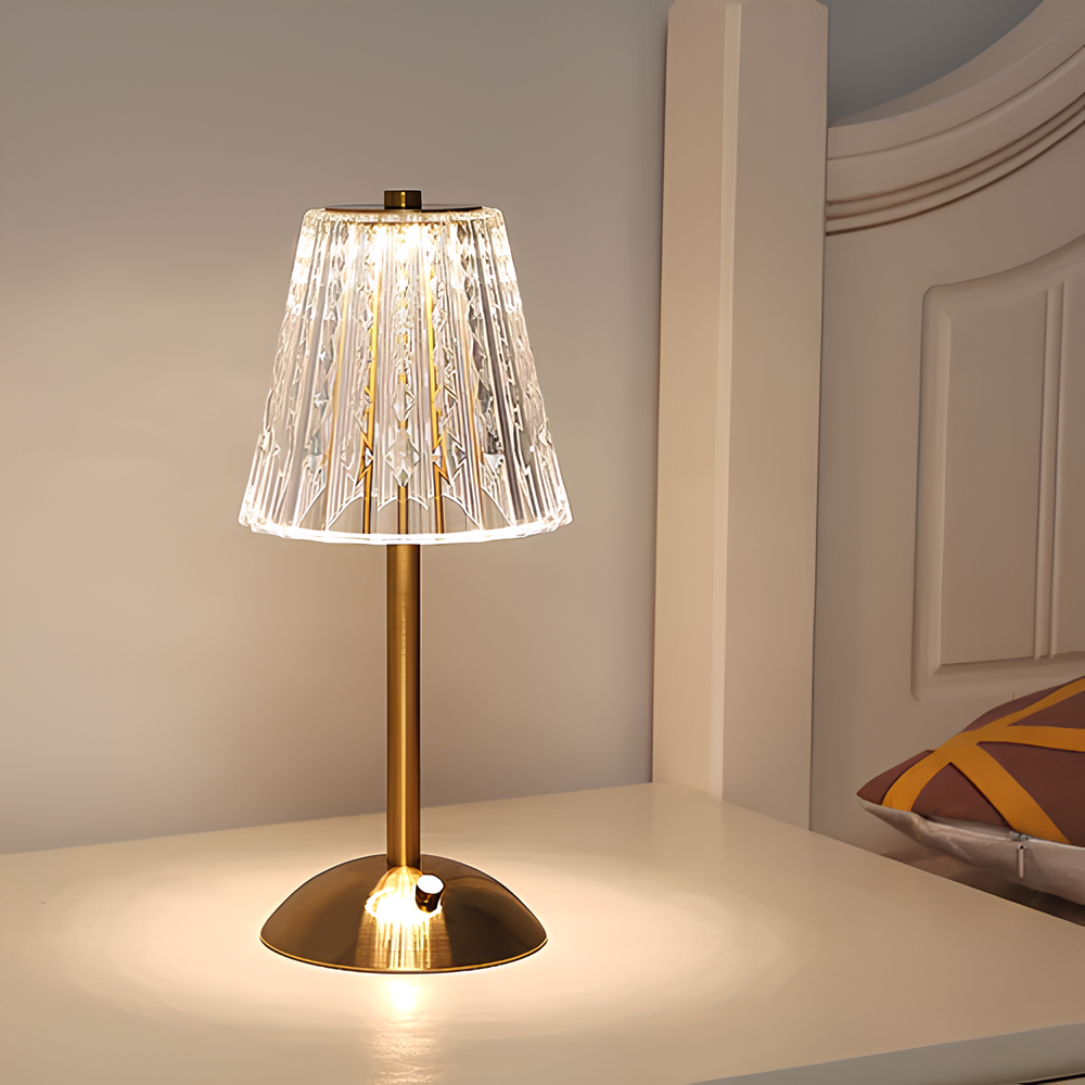 Elegant Clear Office Table Lamp