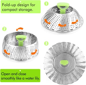 Portable Folding Food Steamer Basket