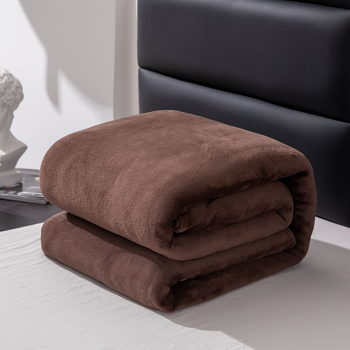 Cozy Light Grey Fuzzy Blanket