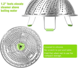 Portable Folding Food Steamer Basket