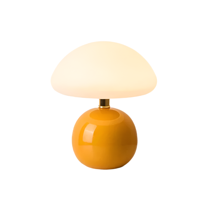 Country Wood Mushroom Desk Lamp - Luxicro