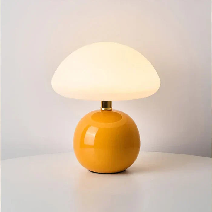 Country Style Wooden Mushroom Lamp