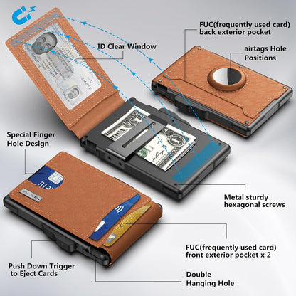 Slim Men's Leather Wallet with RFID Card Holder