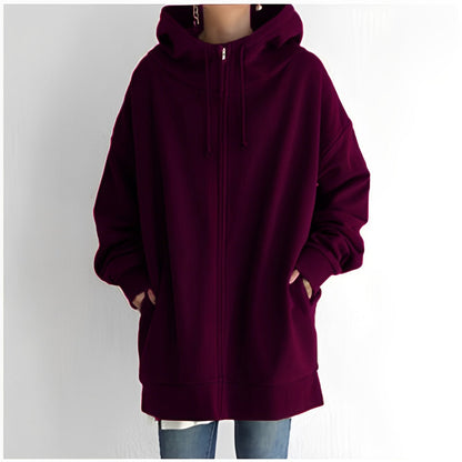 Cozy Women's Fleece Sweatshirt - Soft Oversized Hoody