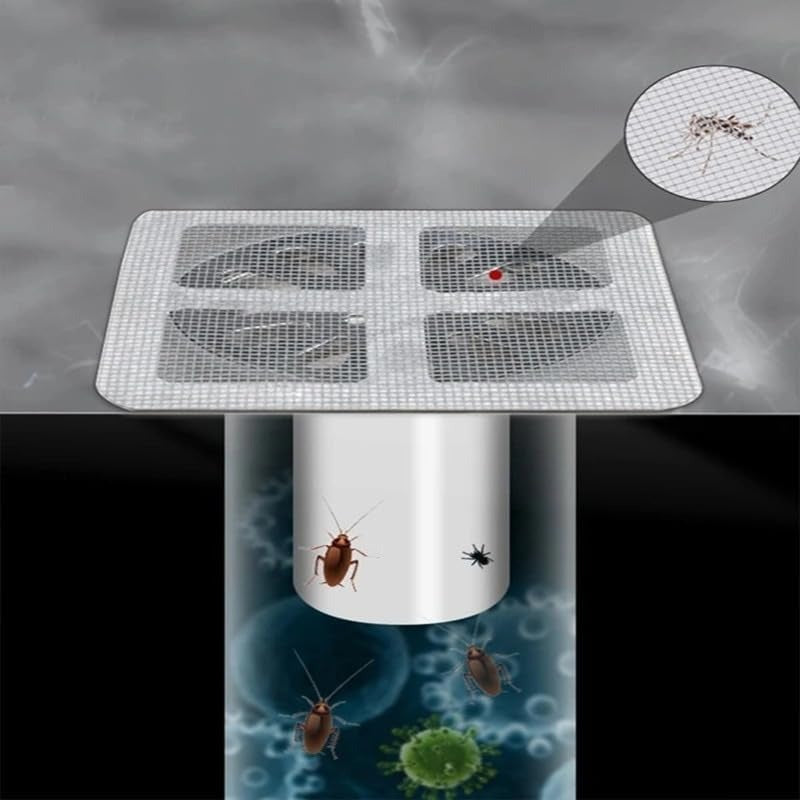 Simple Drain Hair Catcher & Insect Guard Stickers