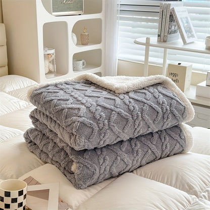 Cozy Soft Plush Reversible Winter Blanket