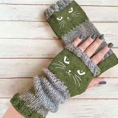 Cozy Kitty Design Touchscreen Gloves
