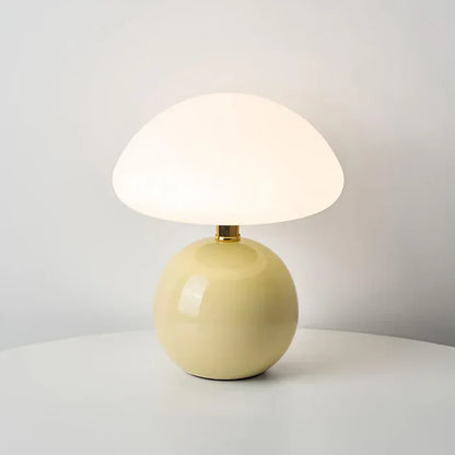 Country Wood Mushroom Desk Lamp