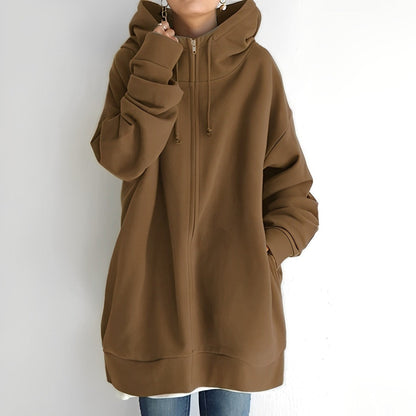 Cozy Women's Fleece Sweatshirt - Soft Oversized Hoody