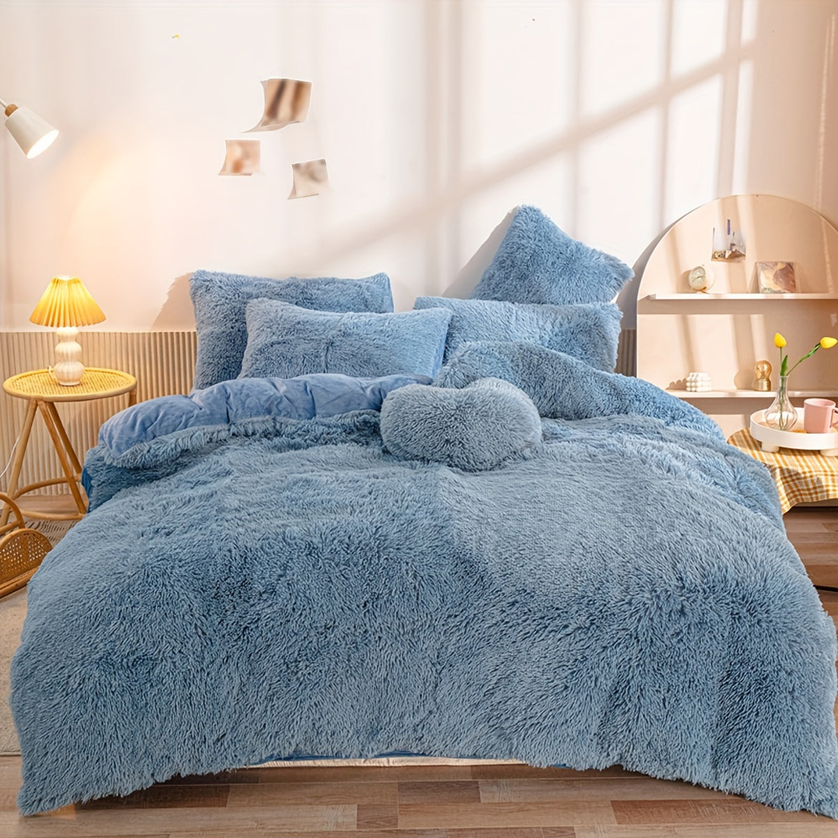 Cozy Soft Plush Duvet Cover Set with Zipper