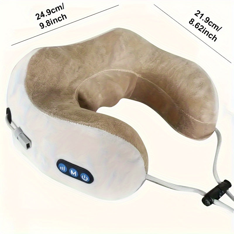 Plush U-Shaped Neck Support Pillow