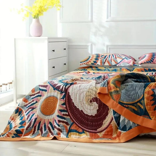 Bright Soft Cotton Throw Blanket - Luxicro