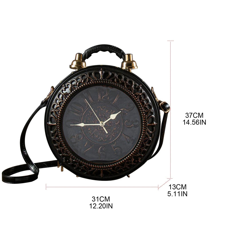 Unique Retro Style Crossbody Clock Bag
