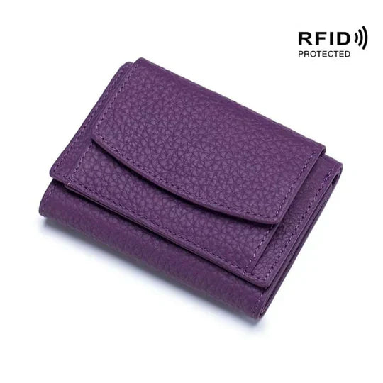 Slim Genuine Leather RFID Wallet Case