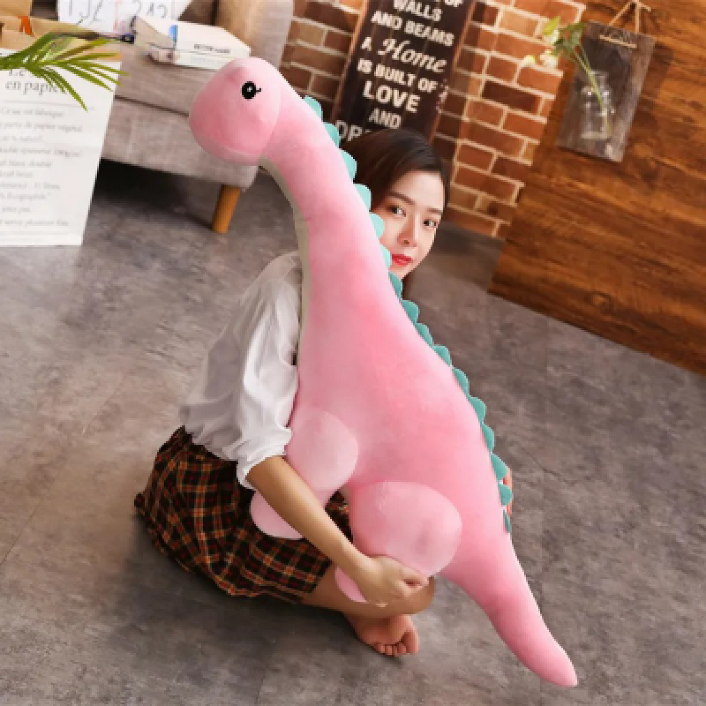 Big Soft Dinosaur Plush Toy Pillow